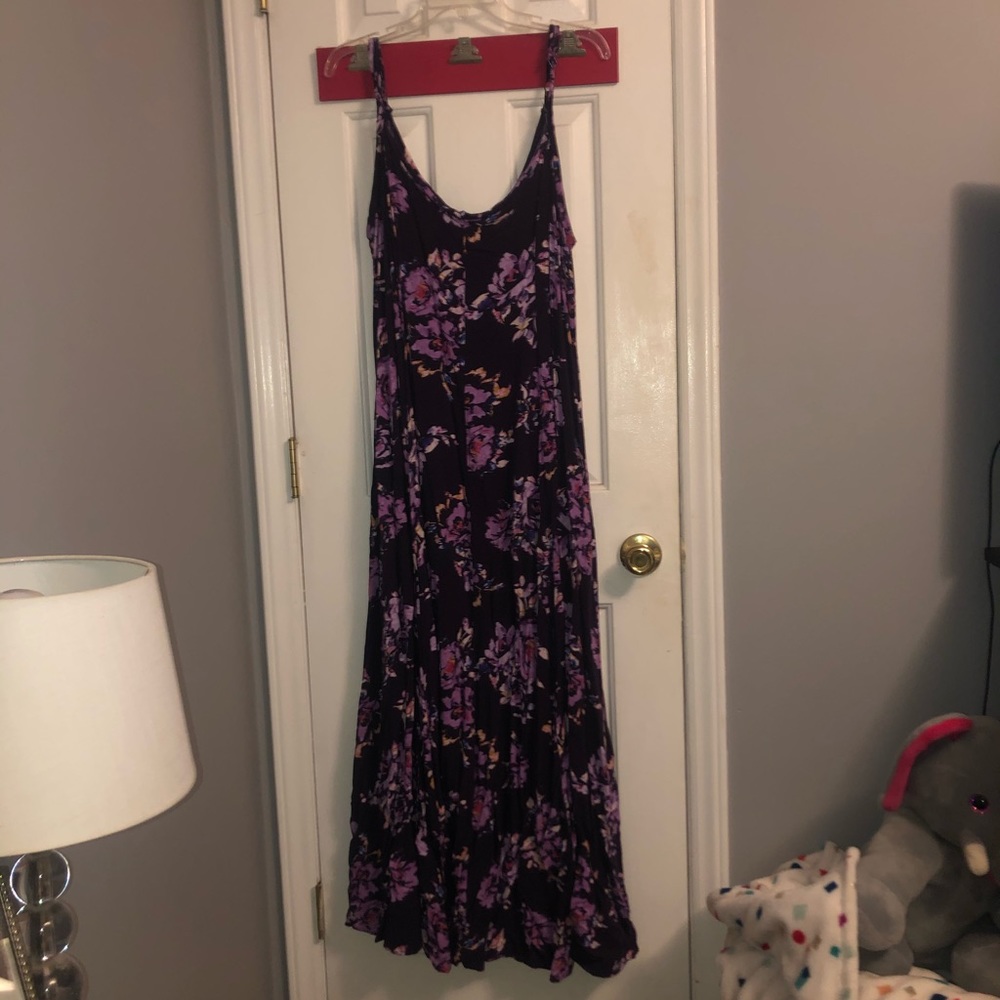 Torrid purple floral maxi dress